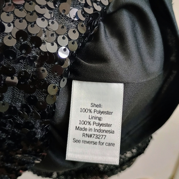 Nine West Black Sequin Blouse - Picture 6 of 6